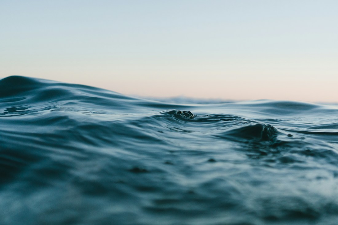 Sunlight on gentle ocean waves